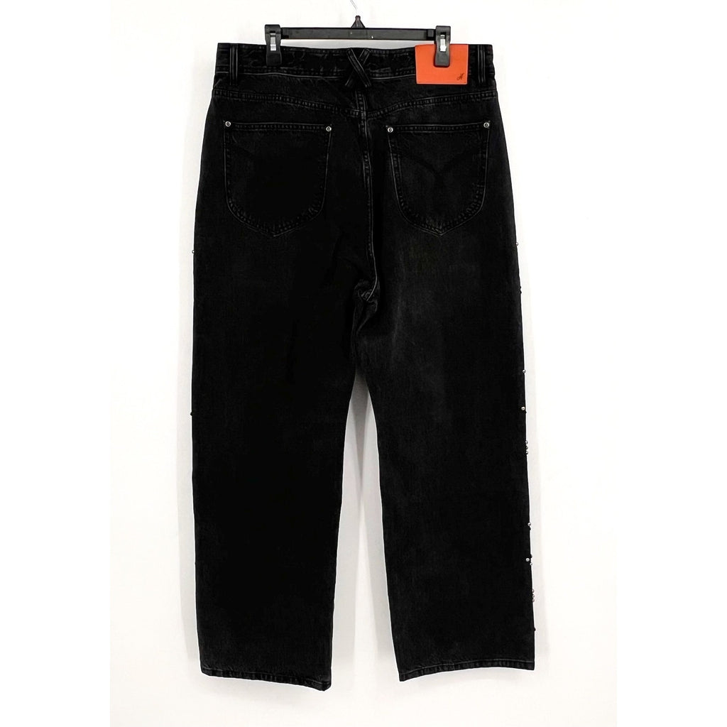 ADIDEM ASTERISKS Mens Rivet Chainstitch Selvedge Denim Jeans XL 40x32 Black NWOT