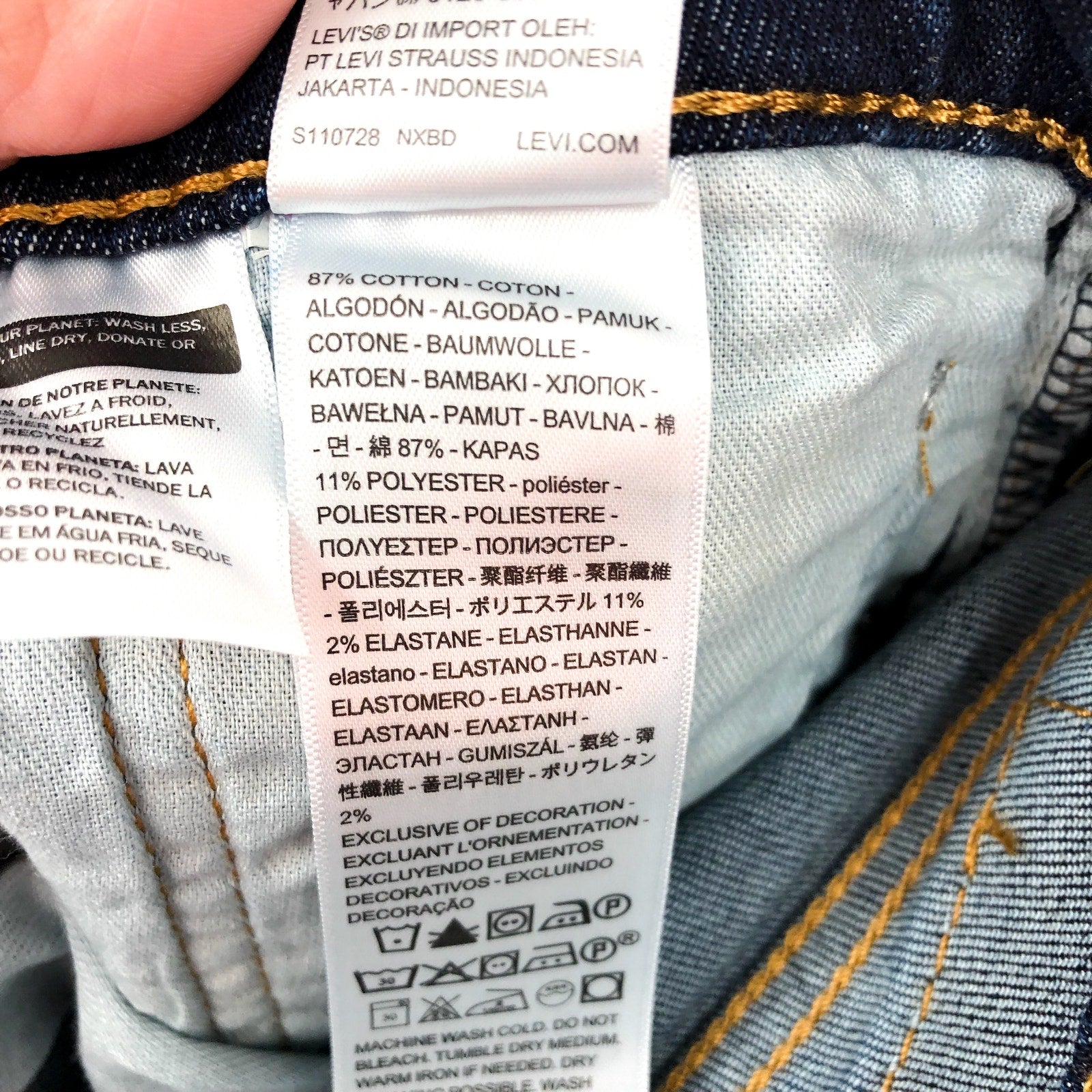 LEVI'S Men's 513 Slim Flex Jeans 33x30 Blue Tree Topper 08513-0934 NWT