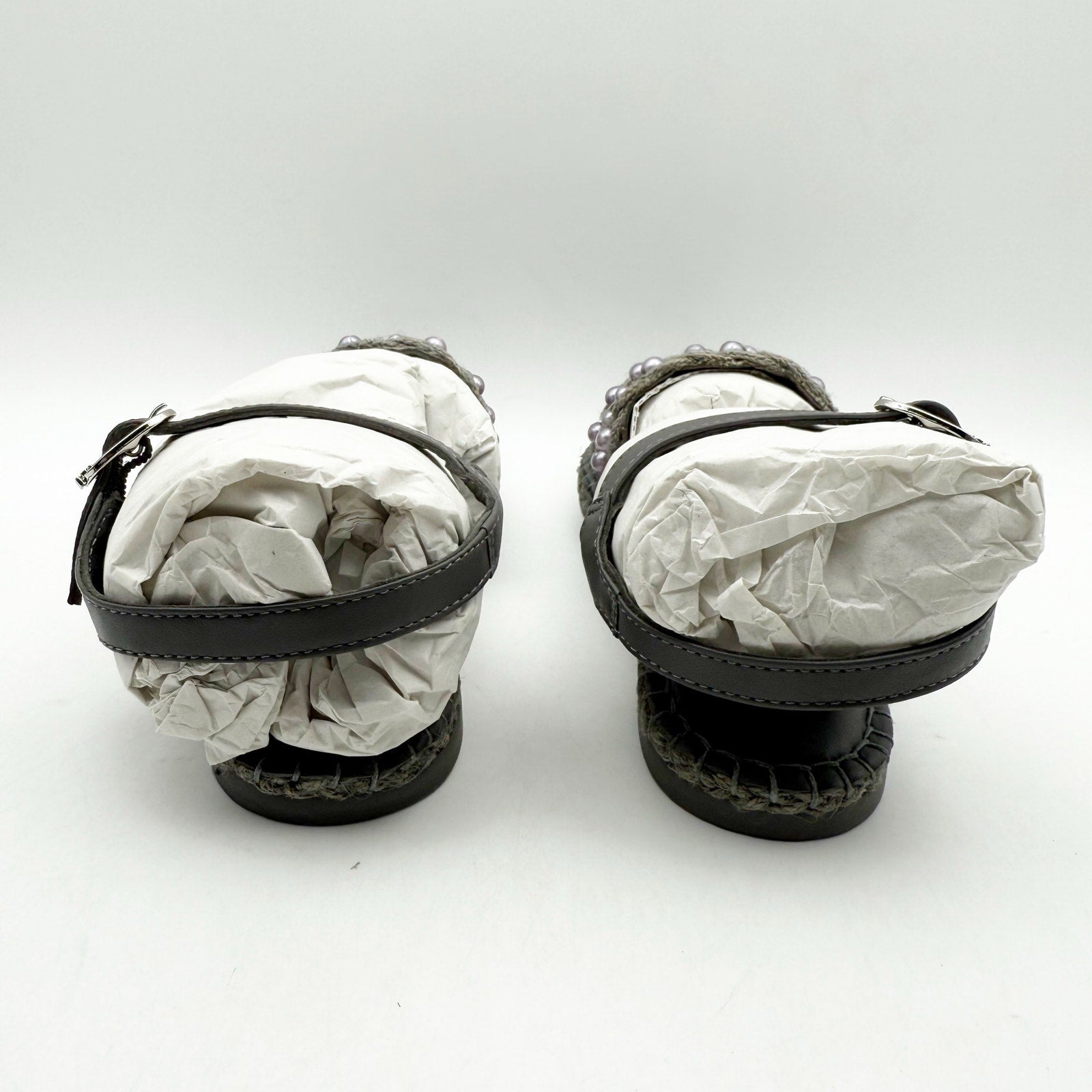 Sam Edelman Kids Holly Sandals US 2 M EU 33.5 Mockingbird Grey Linen NIB