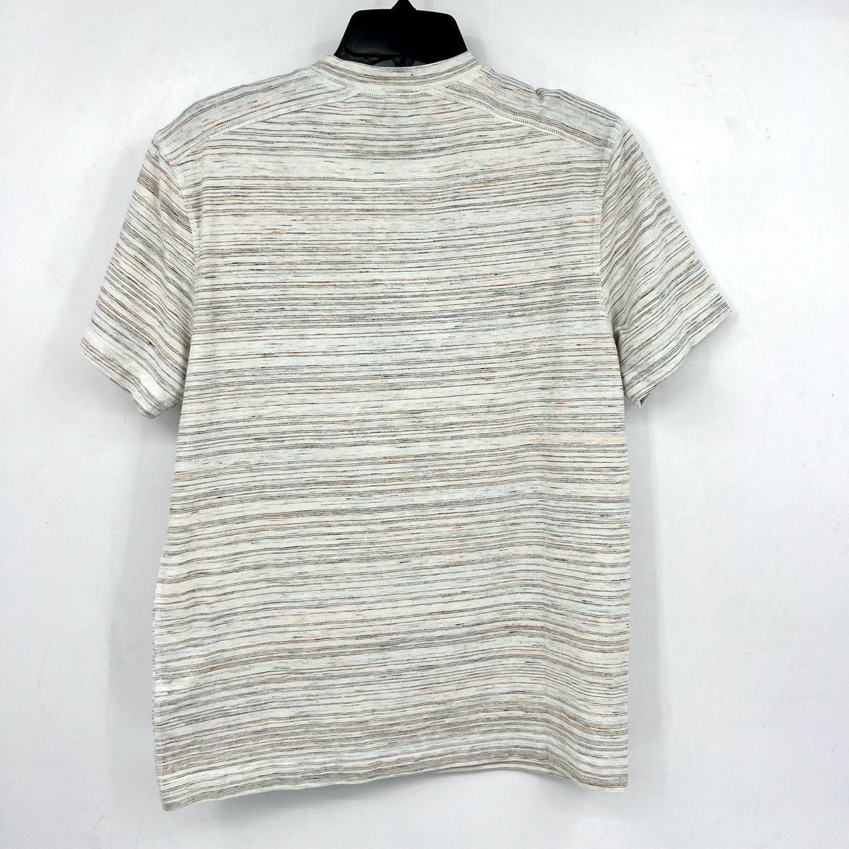 LIVERPOOL Men's Short Sleeve Henley Top Small Cream Space Dyed NWT