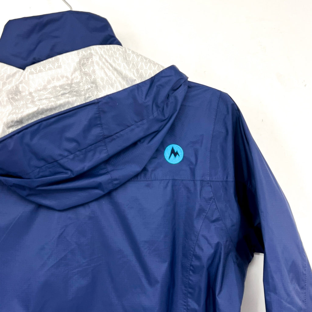 Marmot Womens PreCip Eco Rain Jacket Small Arctic Navy Blue Waterproof NWT