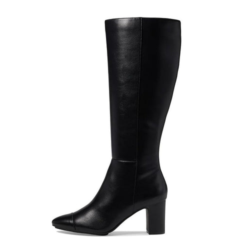Anne Klein Womens Sawyer Heeled Knee High Boots US 10 Black NWOB