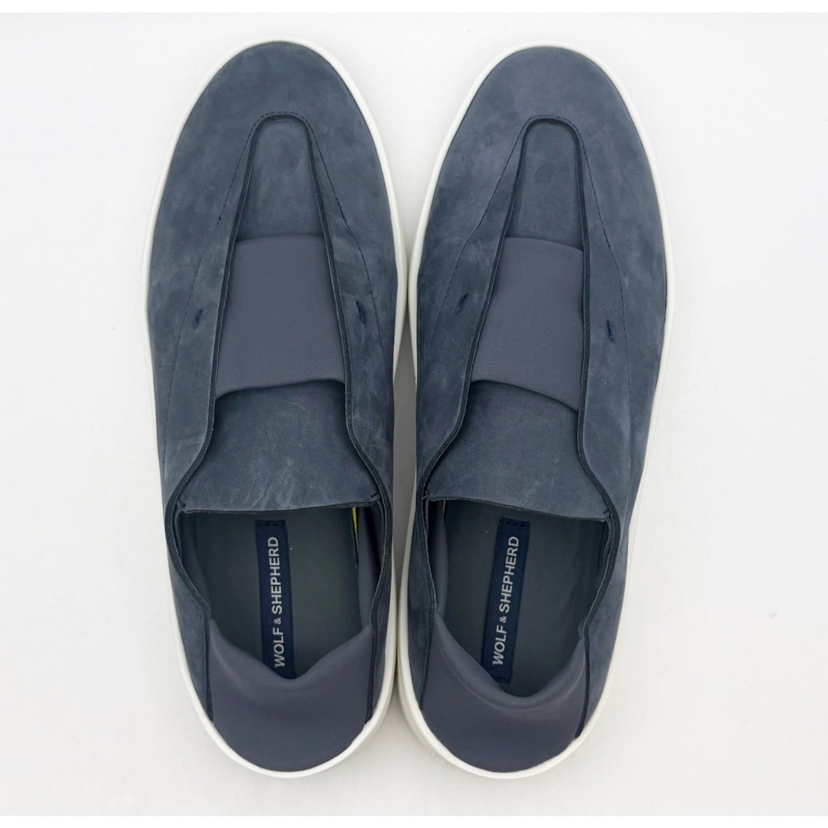 WOLF & SHEPHERD Cruise Ace Slip On Sneakers Mens 7.5 Womens 9 Navy Blue NIB