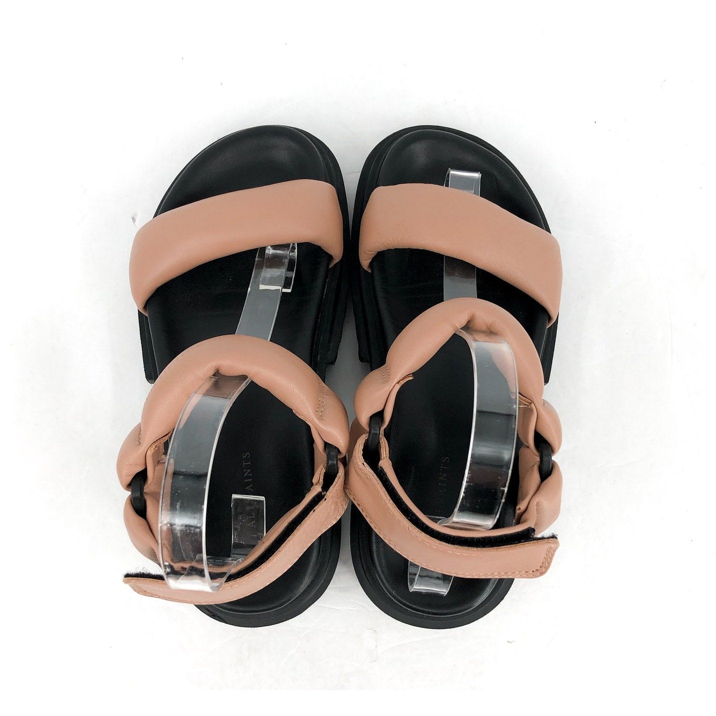 ALLSAINTS Womens Helium Platform Sandals US 7 EU 37 Leather Chunky Sole NWOB