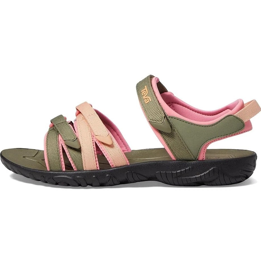 Teva Girls Tirra Leather Sandals US 1 EU 32 Green Pink Waterproof NIB