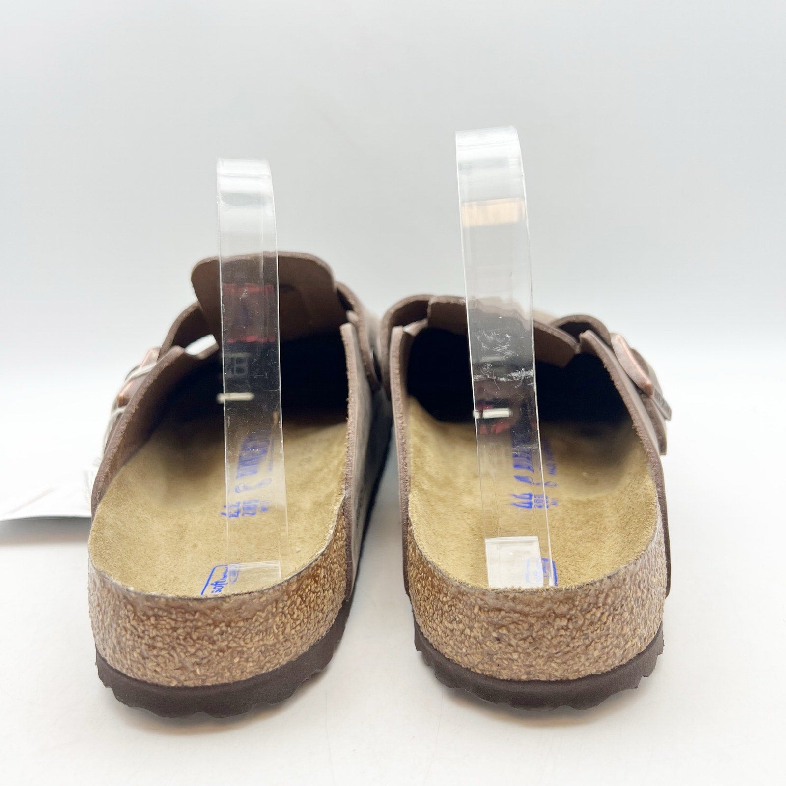 Birkenstock Mens Boston Clogs EU 44 US 11 Brown Leather Slip On NWOB