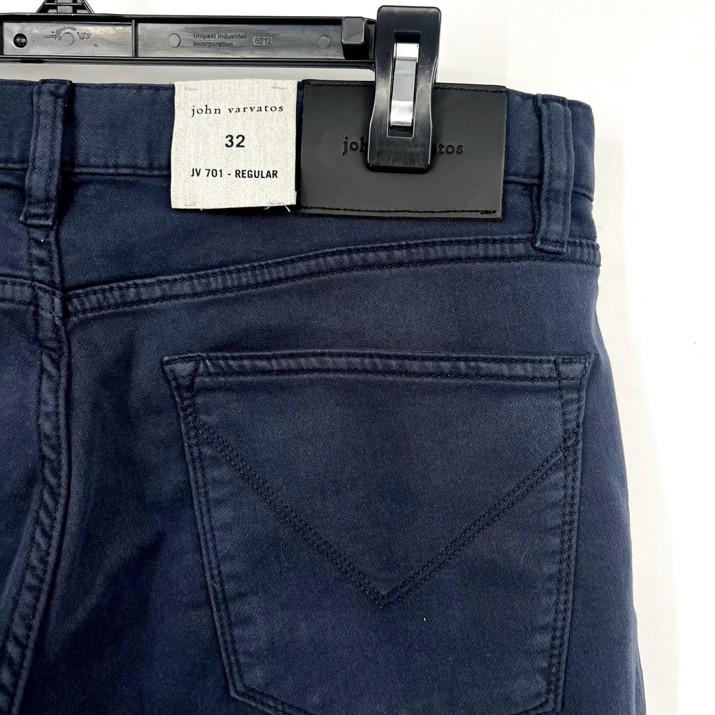 John Varvatos Mens J701 Weft Regular Fit Jeans 32x32 Dark Blue Denim NWT