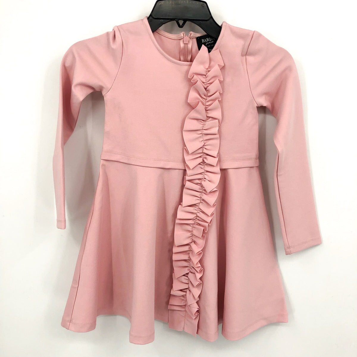 BARDOT JUNIOR Girl's Dasha Ruffle Dress Size 6 Pink Peachskin Long Sleeve NWT