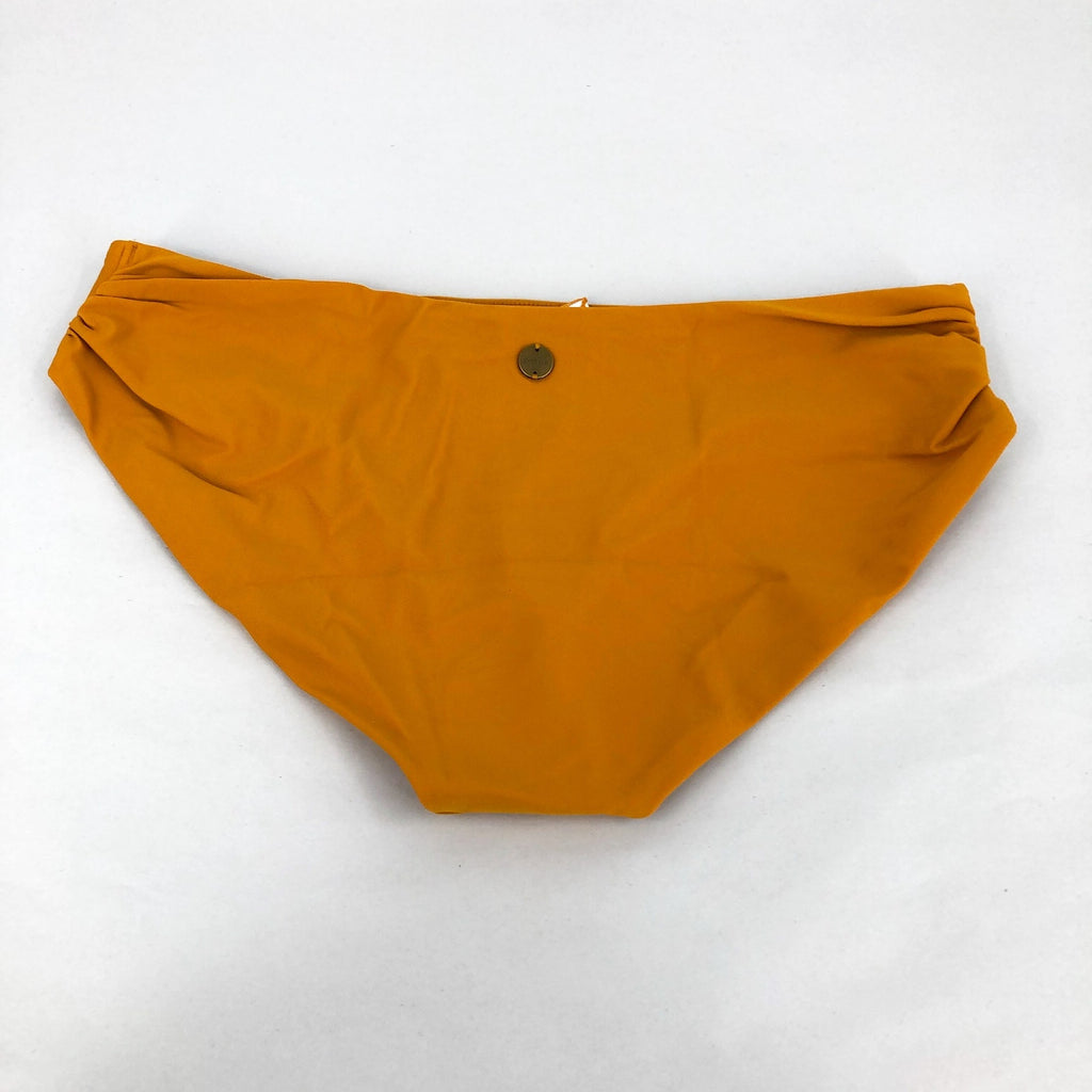 PRANA Women's Marta Hipster Bikini Bottoms Medium 8-10 Gold Deep Solstice NWT