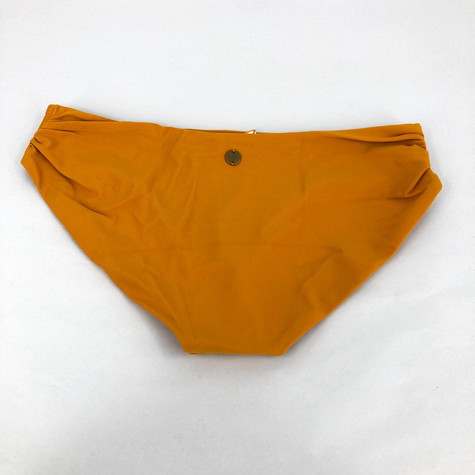 PRANA Women's Marta Hipster Bikini Bottoms Medium 8-10 Gold Deep Solstice NWT