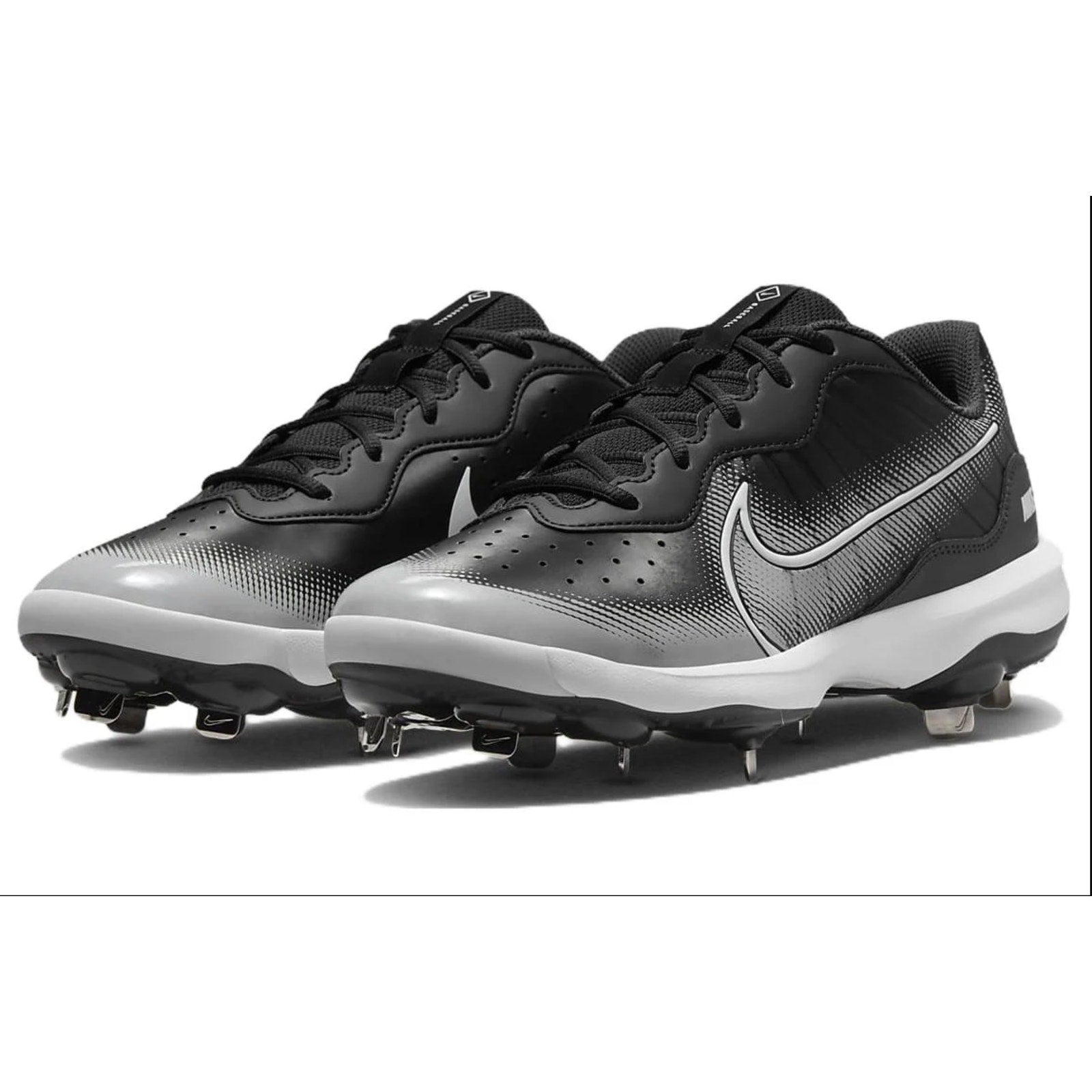 Nike Mens Alpha Huarache Varsity 4 Baseball Cleats US 8.5 Black Grey Metal NWOB