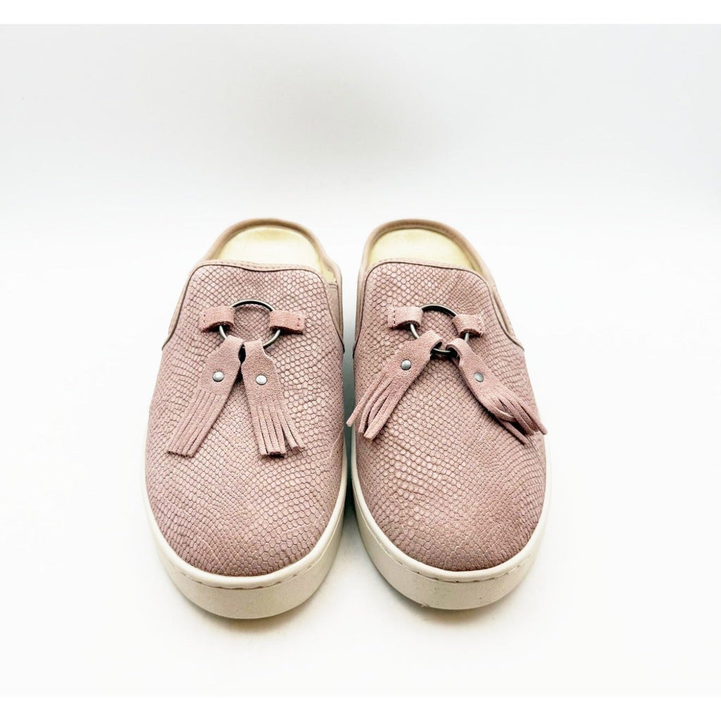 Spenco Women's Bindie Slide Slip On Shoe 9 Wide Blush Pink Embossed Suede NIB