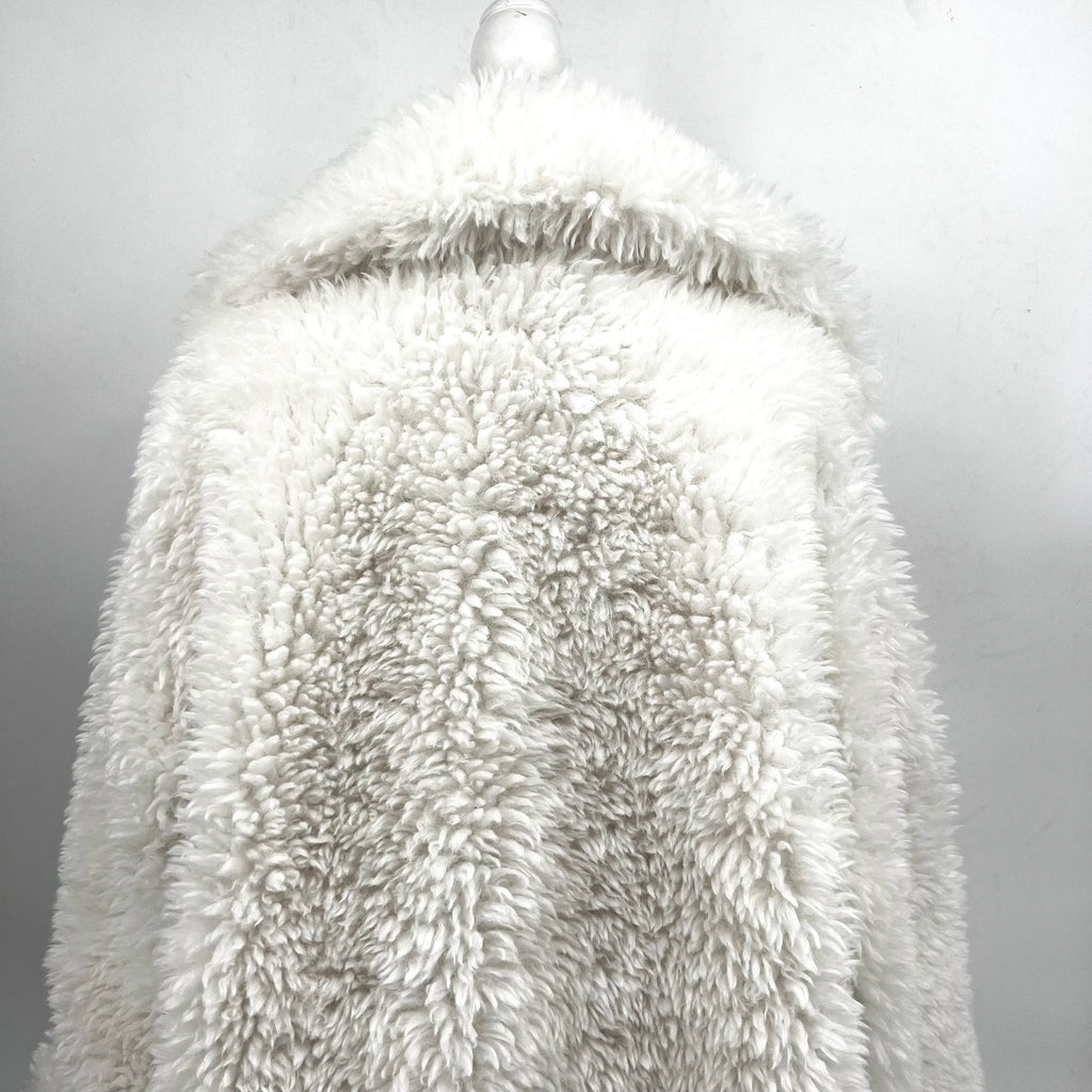Free People Womens Sophie Faux Fur Peacoat Medium White NWT