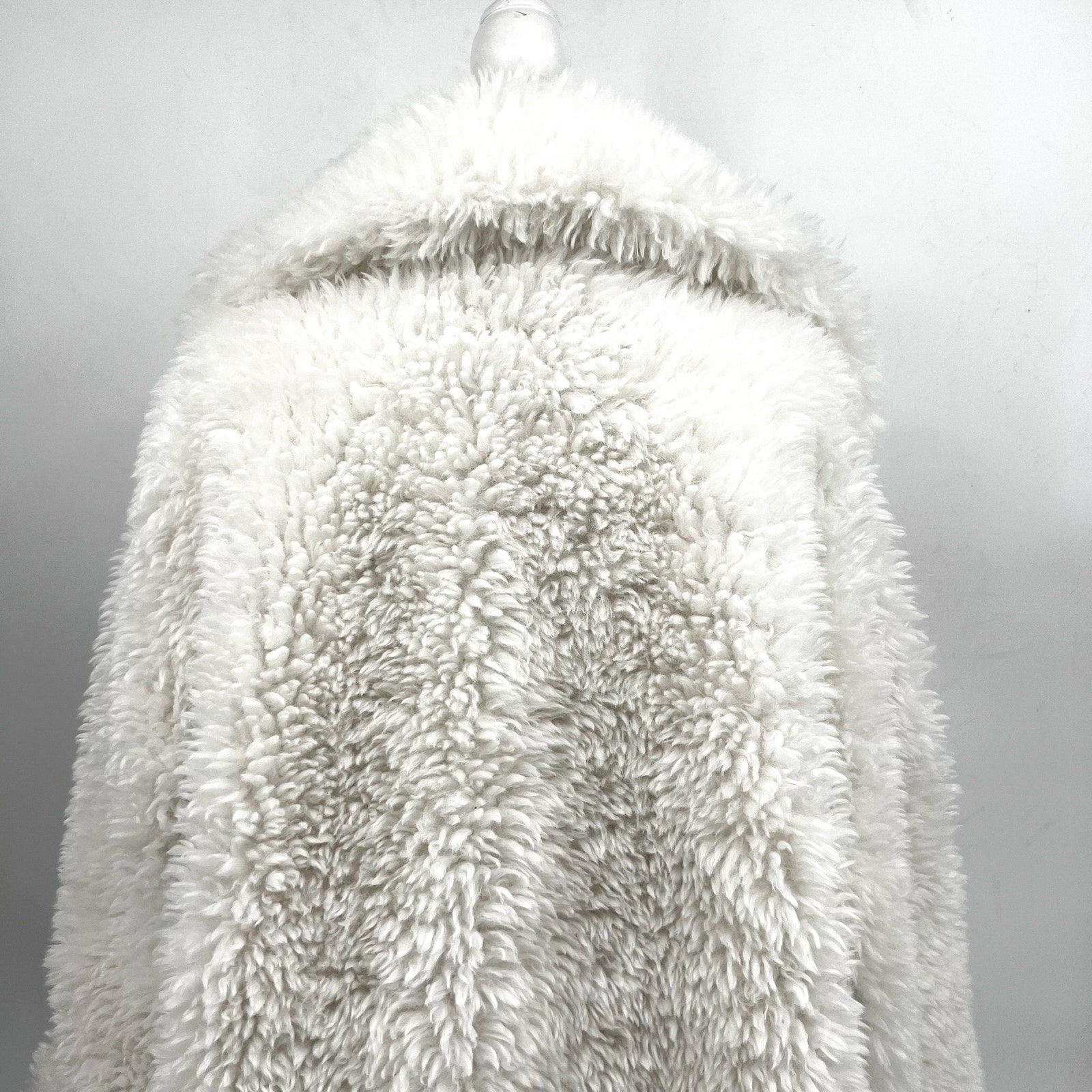 Free People Womens Sophie Faux Fur Peacoat Medium White NWT