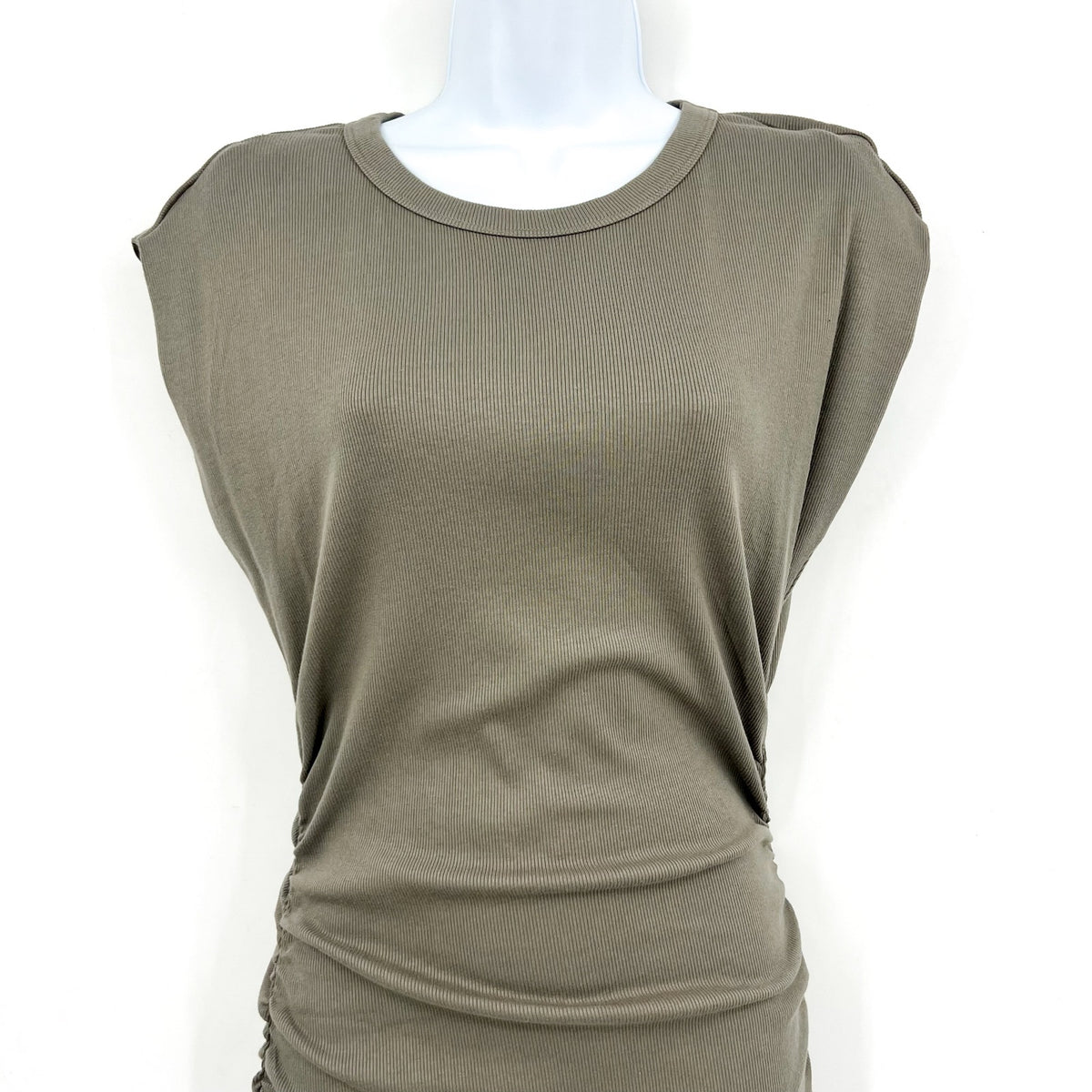 MICHAEL STARS Womens Ricci T-Shirt Dress Small Olive Green Short Sleeve NWT