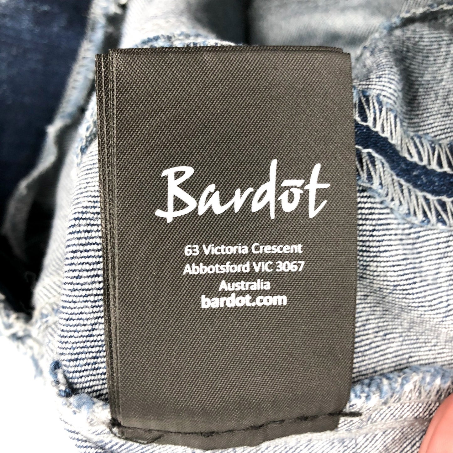 BARDOT Girls Corset Denim Skirt US 16 Blue Acid Wash Cotton NWT