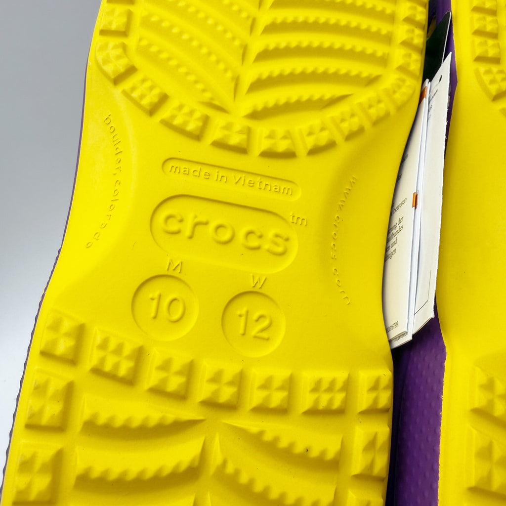 CROCS Mens NBA Los Angeles Lakers Clog Size 10 EU 43.5 Purple Yellow NWT
