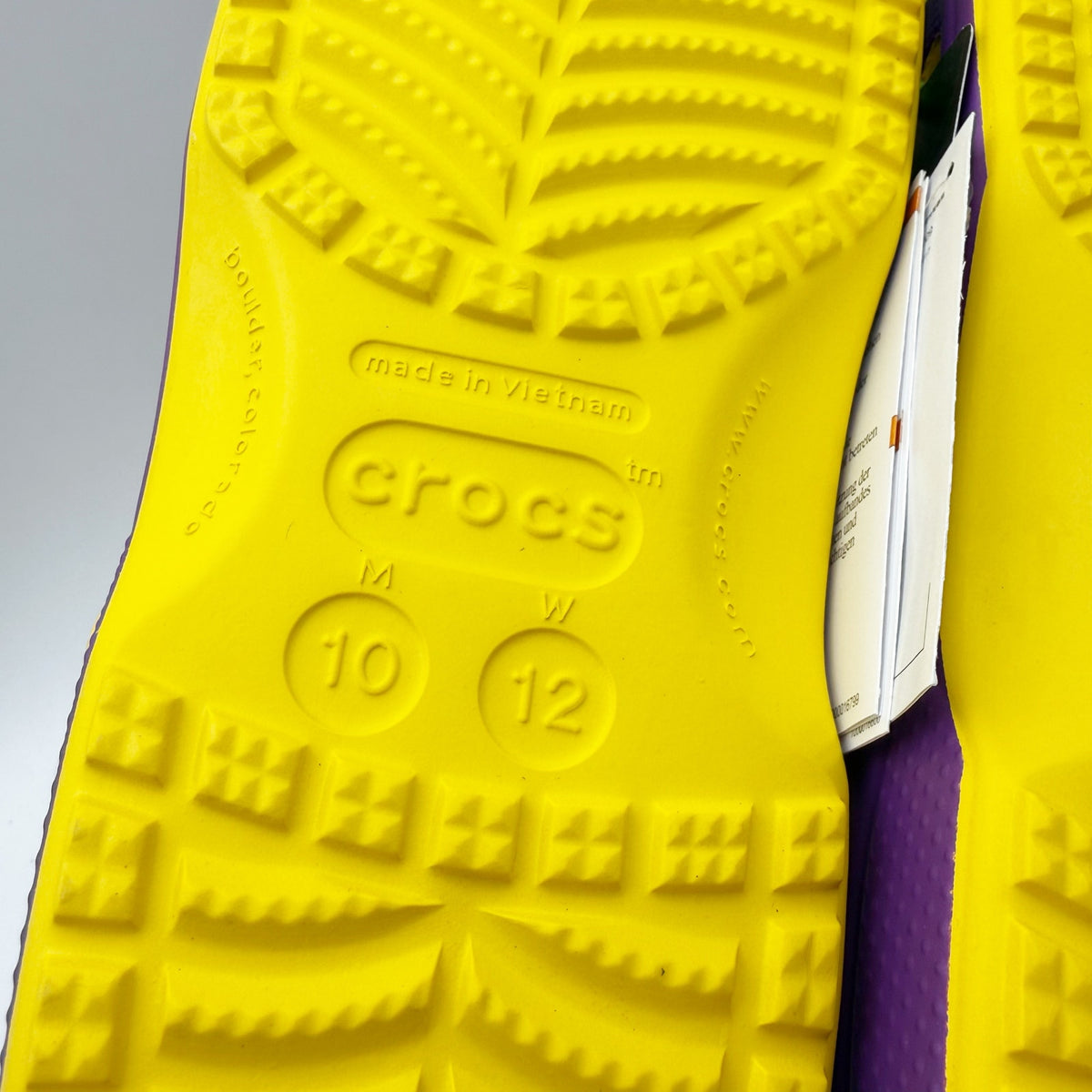 CROCS Mens NBA Los Angeles Lakers Clog Size 10 EU 43.5 Purple Yellow NWT