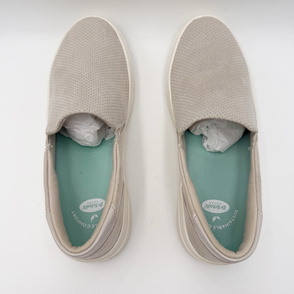 Dr. Scholls Womens Madison Next Casual Sneakers Size 7.5 Gray White Slip On NIB