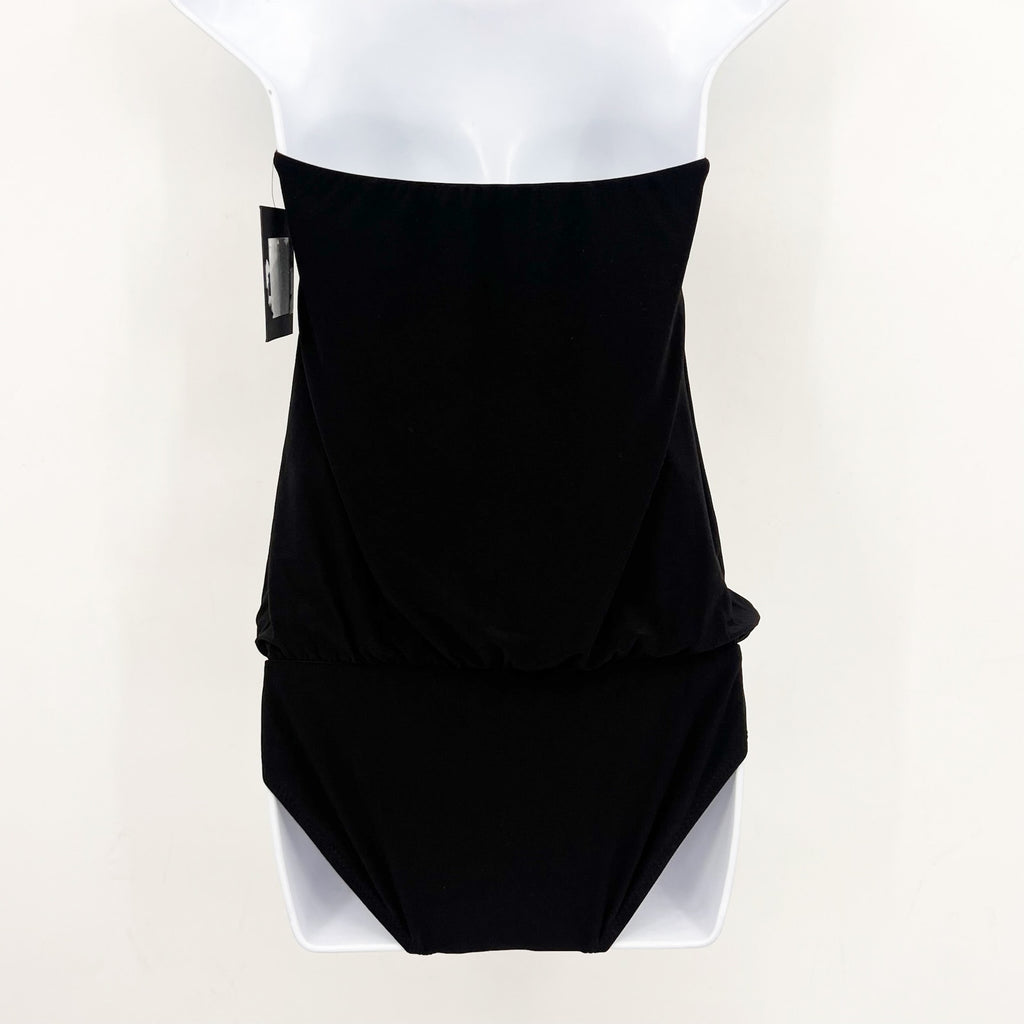 NORMA KAMALI Strapless Babydoll Mio One-Piece Swimsuit Small Black NWT