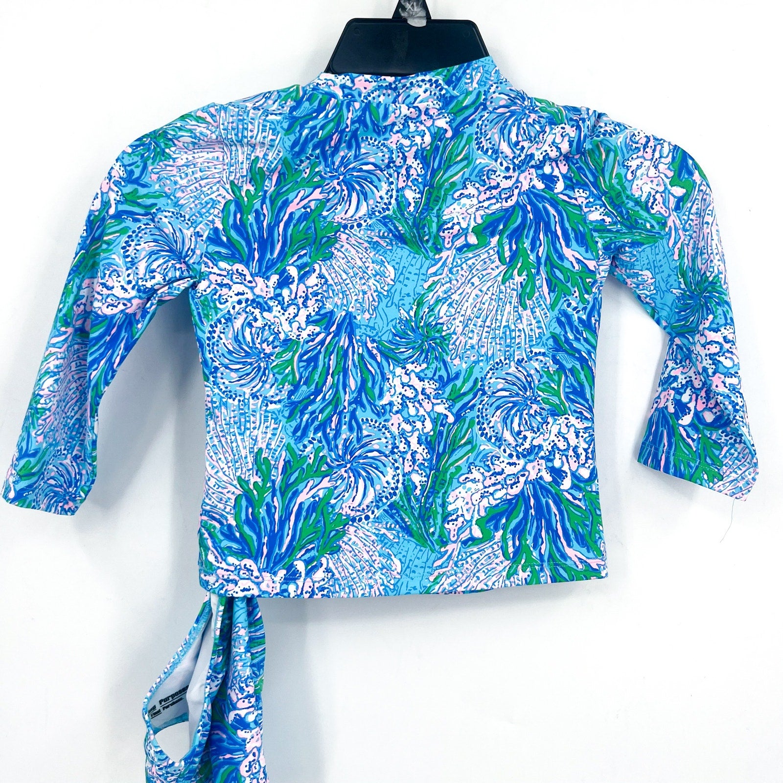LILLY PULITZER Girls Bobby Rashguard Swimsuit Set Size 7 Los Olas Aqua Blue NWT