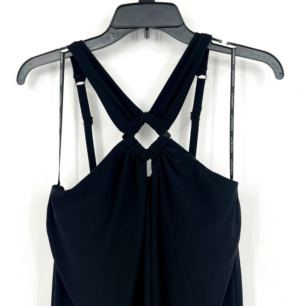 MAGICSUIT Beverly 2-in-1 Convertible Swim Dress Size 14 Black Miraclesuit NWOT