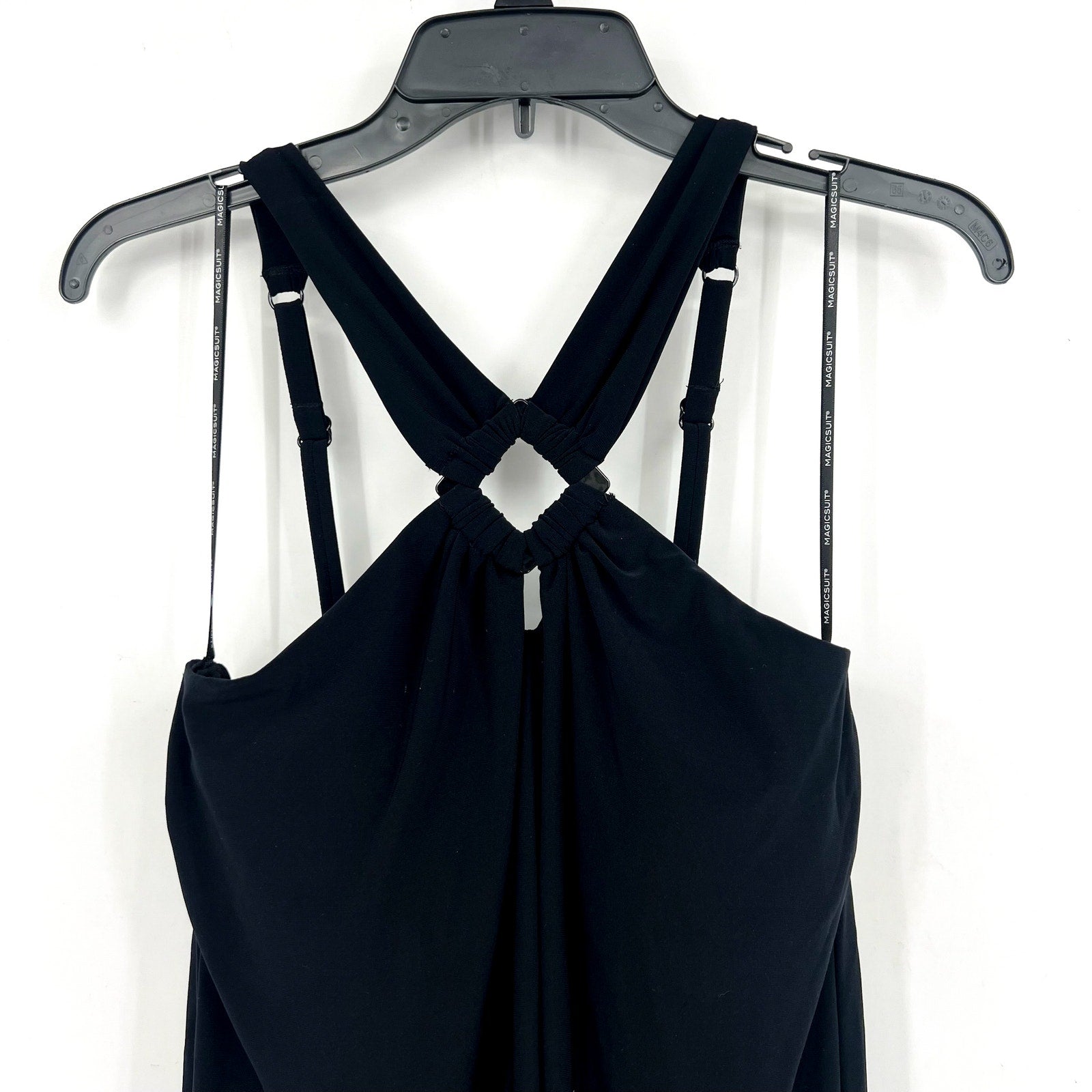 MAGICSUIT Beverly 2-in-1 Convertible Swim Dress Size 14 Black Miraclesuit NWOT