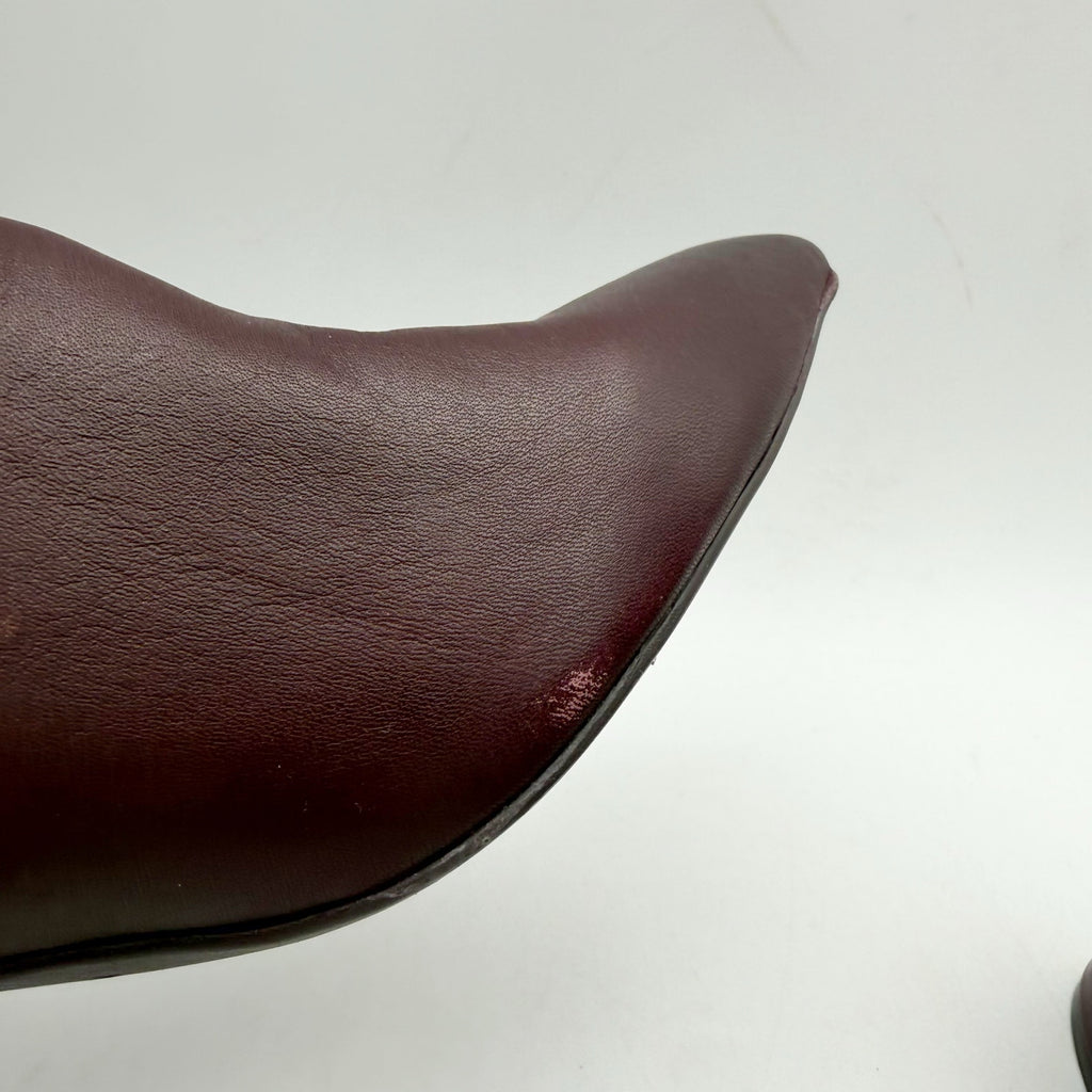 Marc Fisher Womens Glorena Ankle Boots US 8 M Dark Red Leather Bootie NWOB