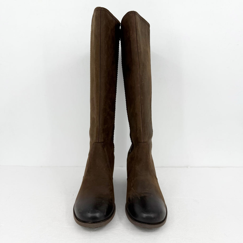 TEVA Womens Anaya Knee High Boots US 11 EU 42 Brown Leather NWOB