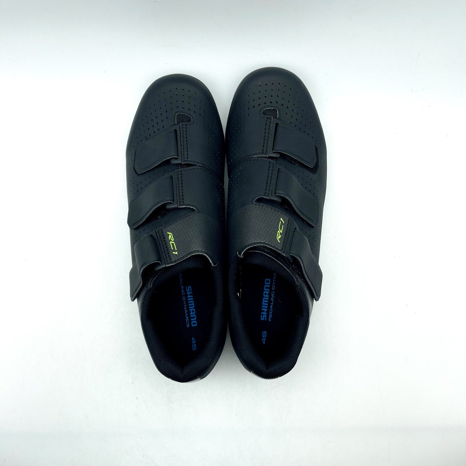 SHIMANO Mens SH-RC100 Road Cycling Shoes US 10.5 EU 45 Black Mesh NIB