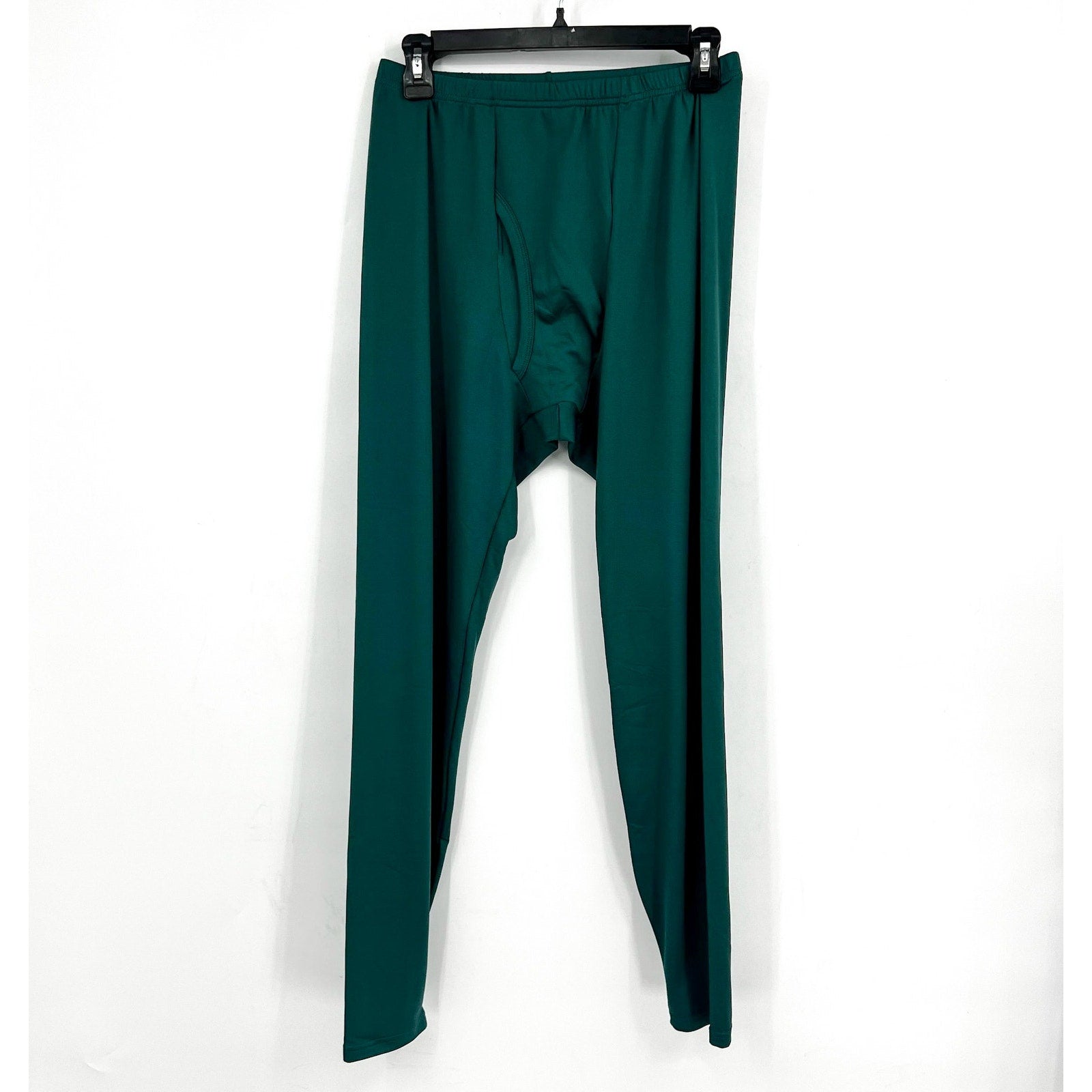 THERMAJOHN Mens Thermal Underwear Long Johns Set Large Hunter Green V-Neck NWOT