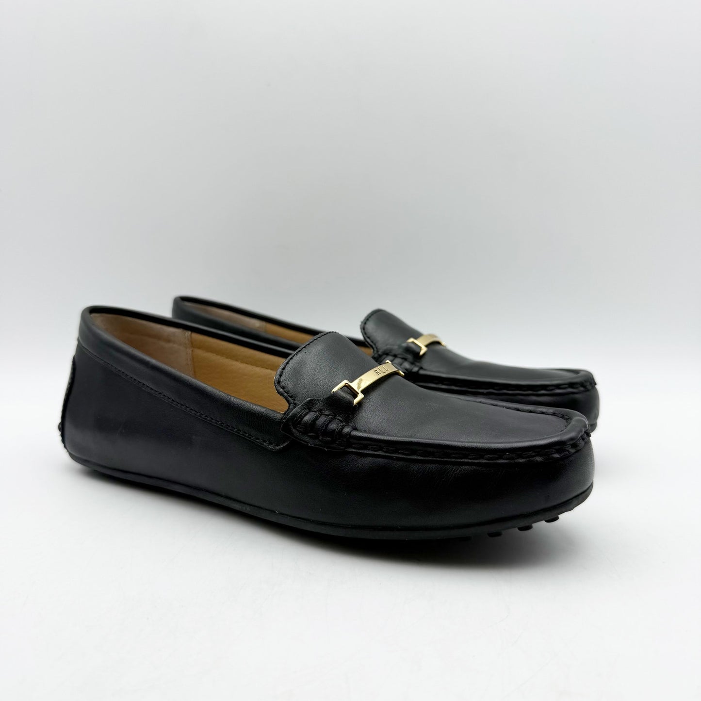 Lauren Ralph Lauren Womens Briony Driving Loafers US 5 Black Leather