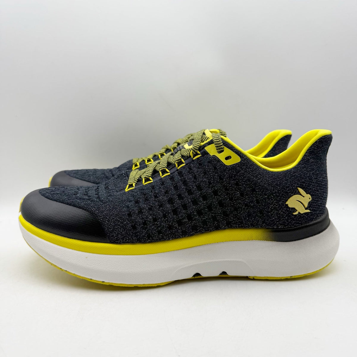 Rabbit Mens Dream Chaser Running Shoes US 12 Black Yellow Athletic Sneakers NIB