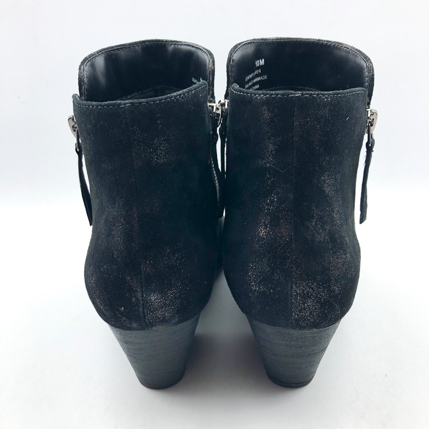 David Tote Womens Bellview Ankle Booties US 10 M Black Antique Suede NIB