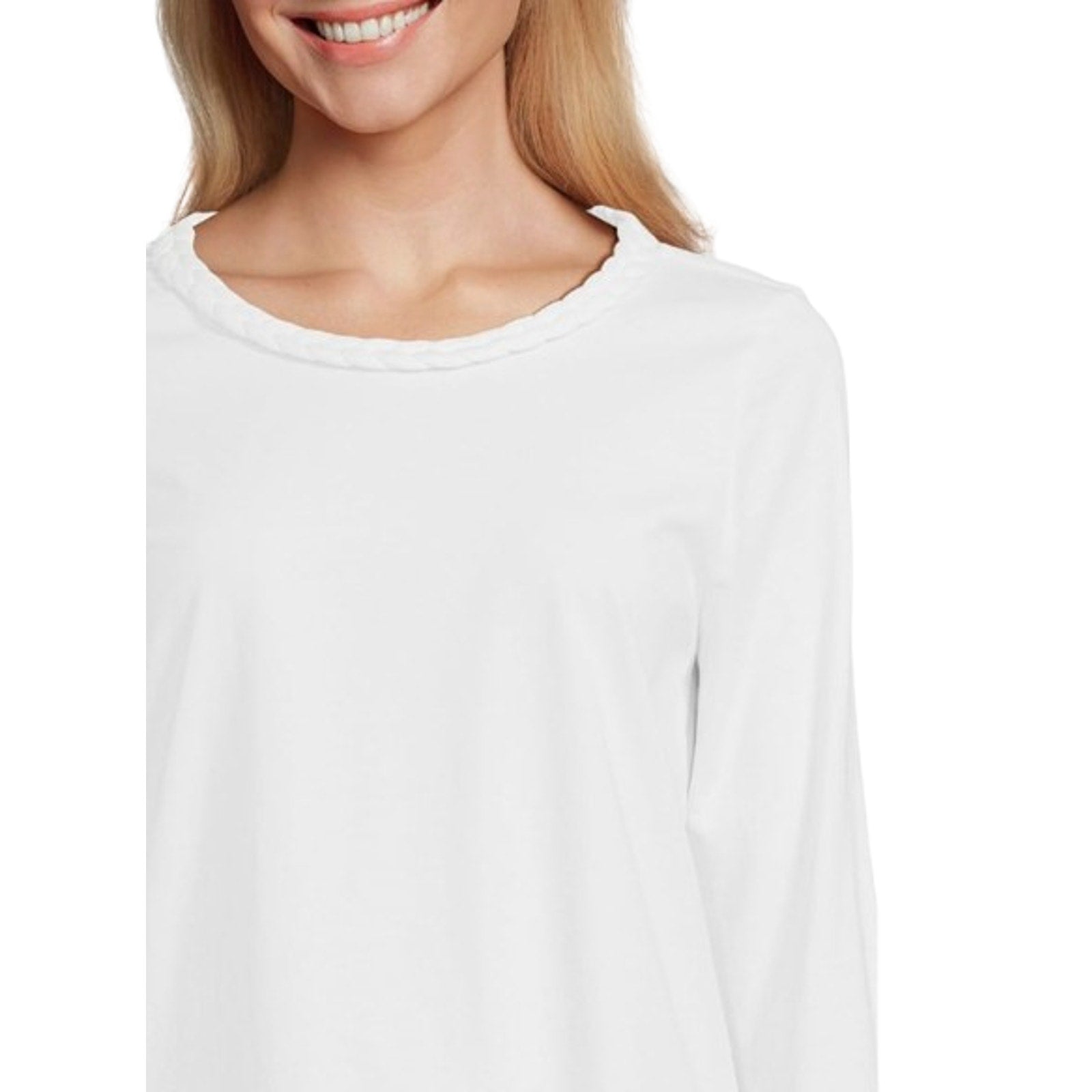 LILLY PULITZER Women's Paulson Knit Top Small Resort White 3/4 Sleeves NWT