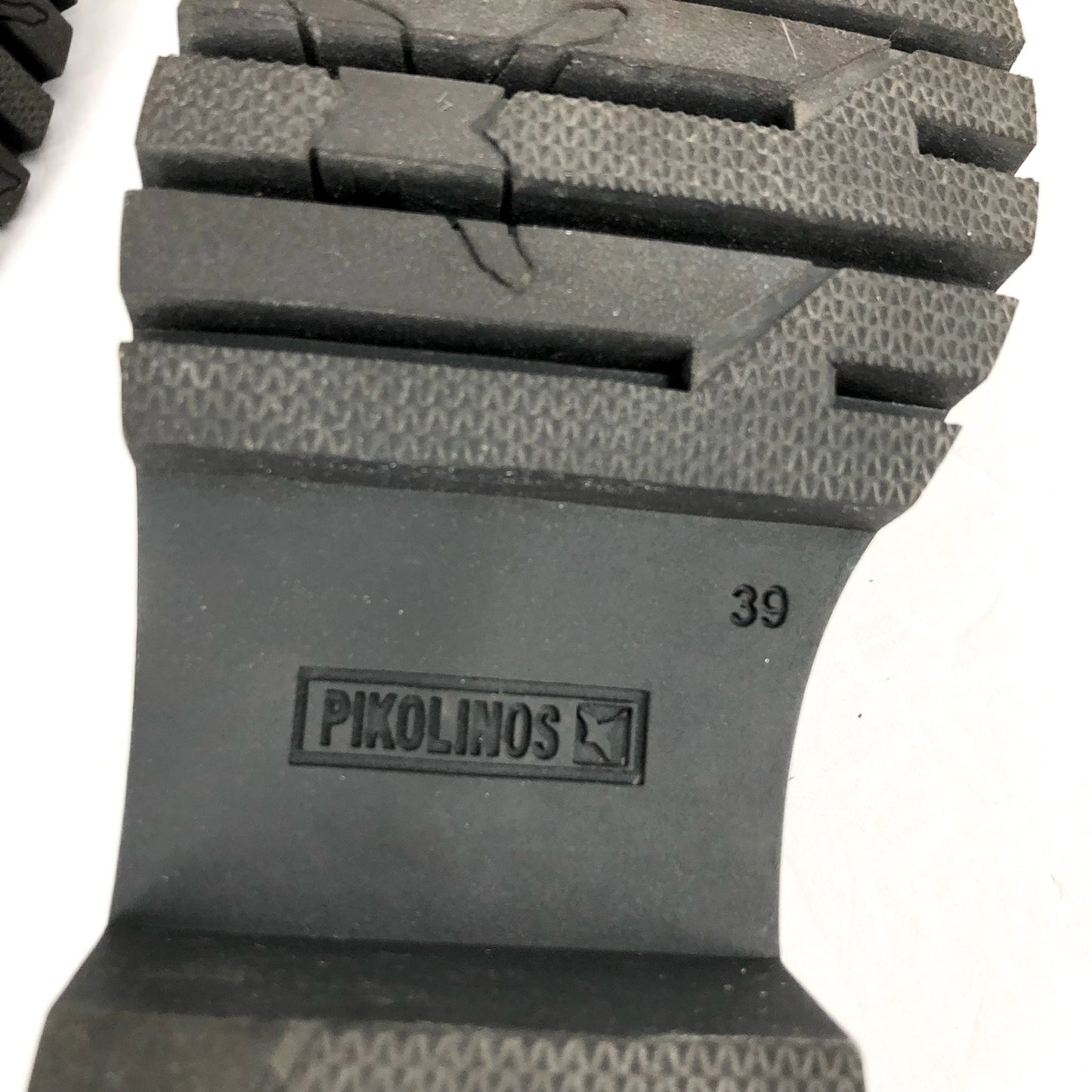 PIKOLINOS Women Aviles Platform Loafer EU 39 US 8.5 Black Leather Chain Link NIB
