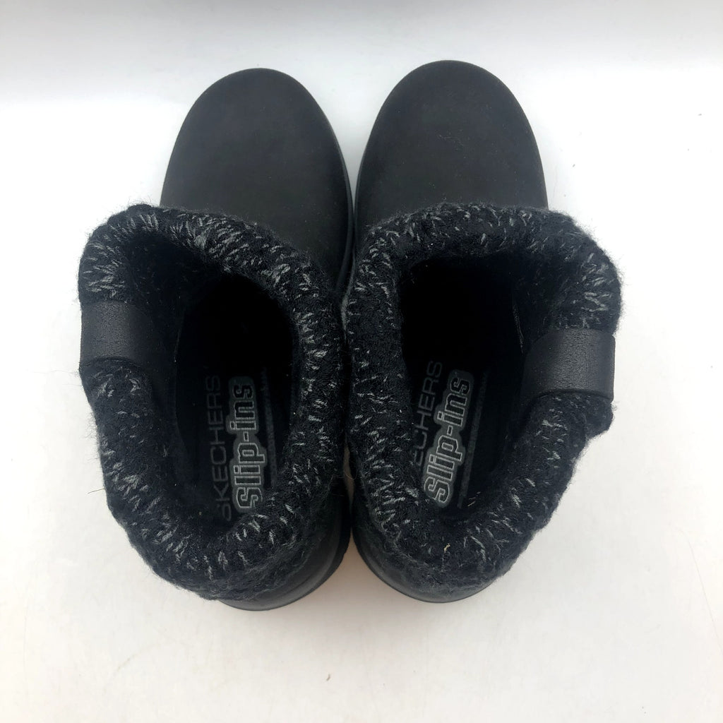 Skechers Womens Slip-ins Boots Womens 5.5 Black Easy Going Cozy Weather 2 NIB