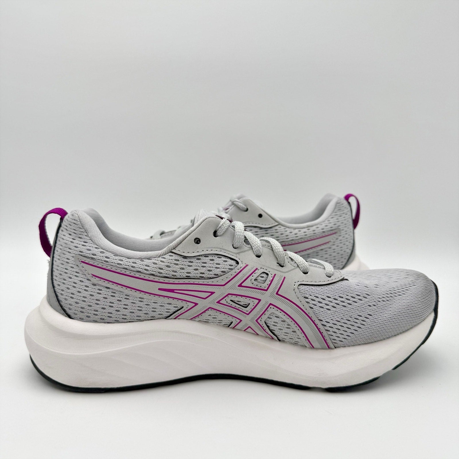 ASICS Womens GEL-Contend 9 Running Sneakers US 7 Wide Grey Purple Athletic NIB