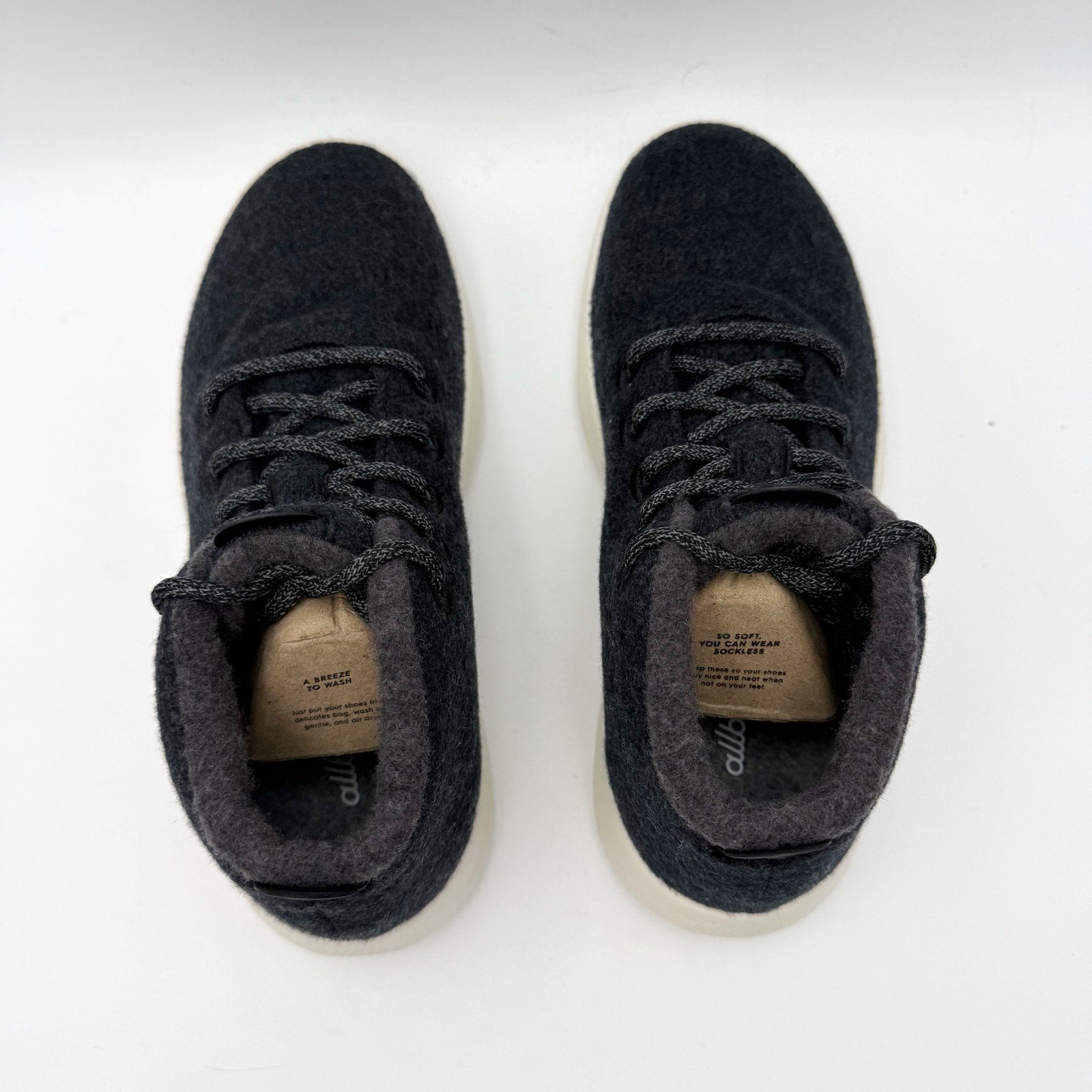 Allbirds Womens Wool Runner-up Mizzles Sneaker High Top US 7 Tuke Jo Black NIB