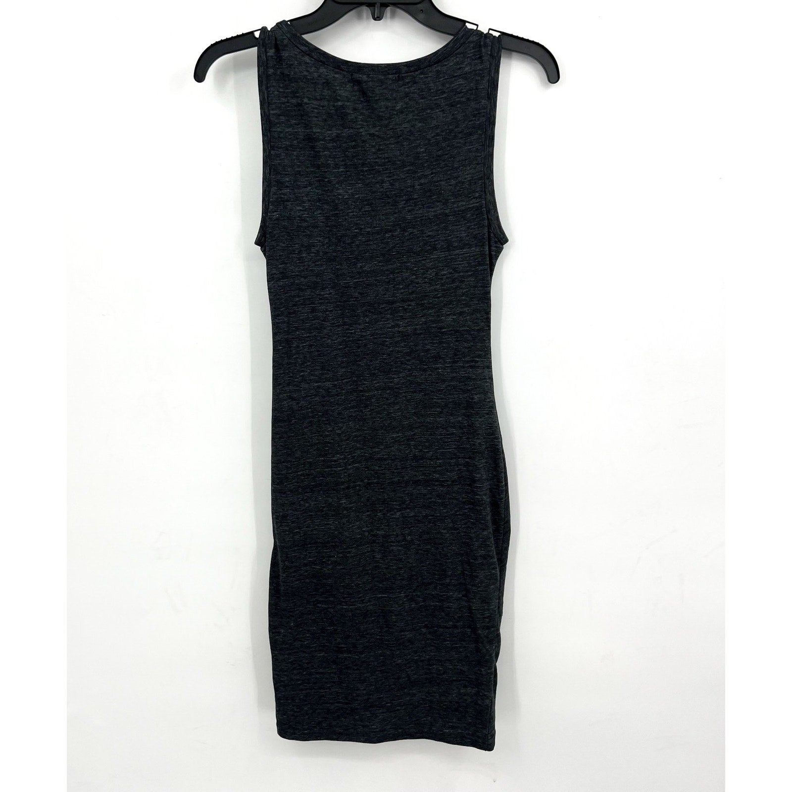 TREASURE & BOND Sleeveless Jersey Tank Dress XS Charcoal Gray Ruched NWOT