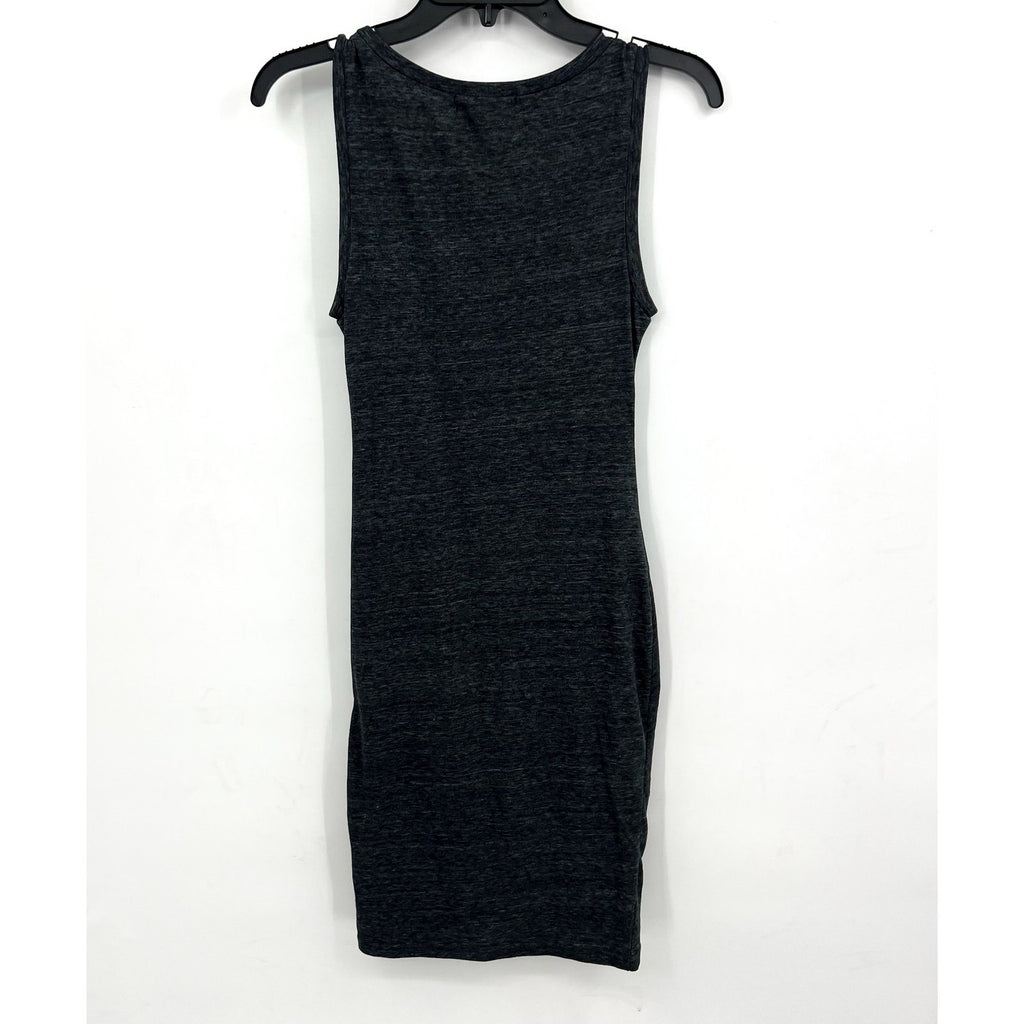 TREASURE & BOND Sleeveless Jersey Tank Dress XS Charcoal Gray Ruched NWOT