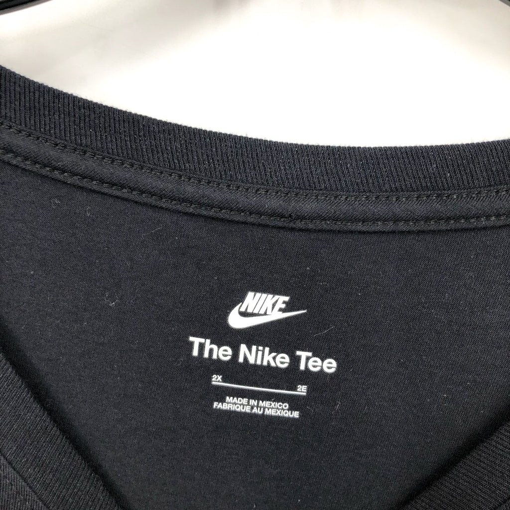 NIKE Women's Club Essentials Logo T-shirt 2X Black Short Sleeve NWT