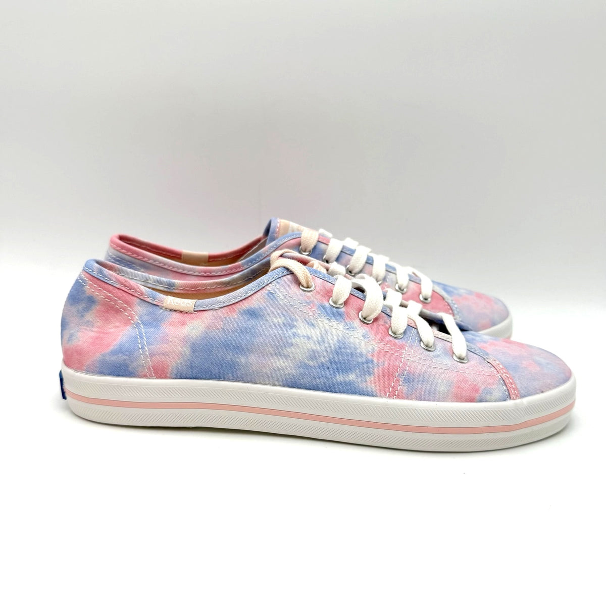 Keds Womens Kickstart Low Sneakers Size 8 Tie Dye Pink Blue Canvas NWOB