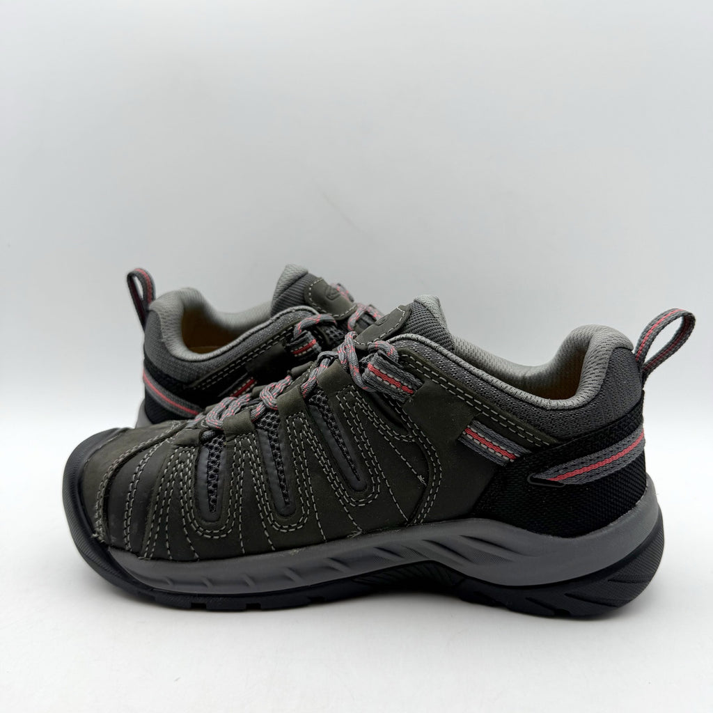 Keen Womens Flint II Steel Toe Work Sneakers Size 5 WIDE Grey Leather NIB