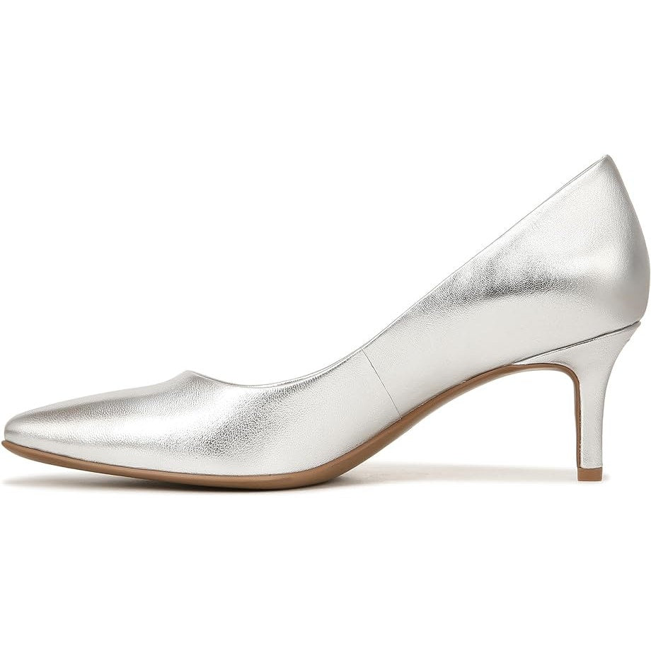 Naturalizer Womens Everly Pumps US 7.5 M EU 38 Silver Metallic Leather NIB