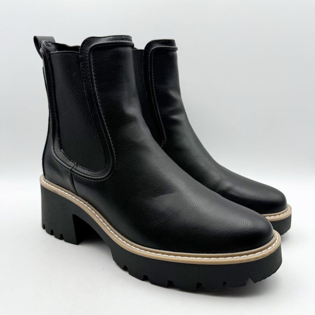 Mia Womens Noylynn Chelsea Boots US 9 M EU 40 Black Vegan Leather NIB