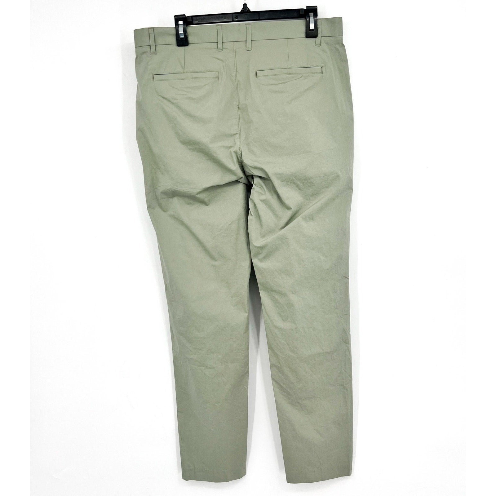 EVERLANE Mens Air Chino Pant 33x32 Sage Green Stretch Cotton Poplin Slim Fit NWT