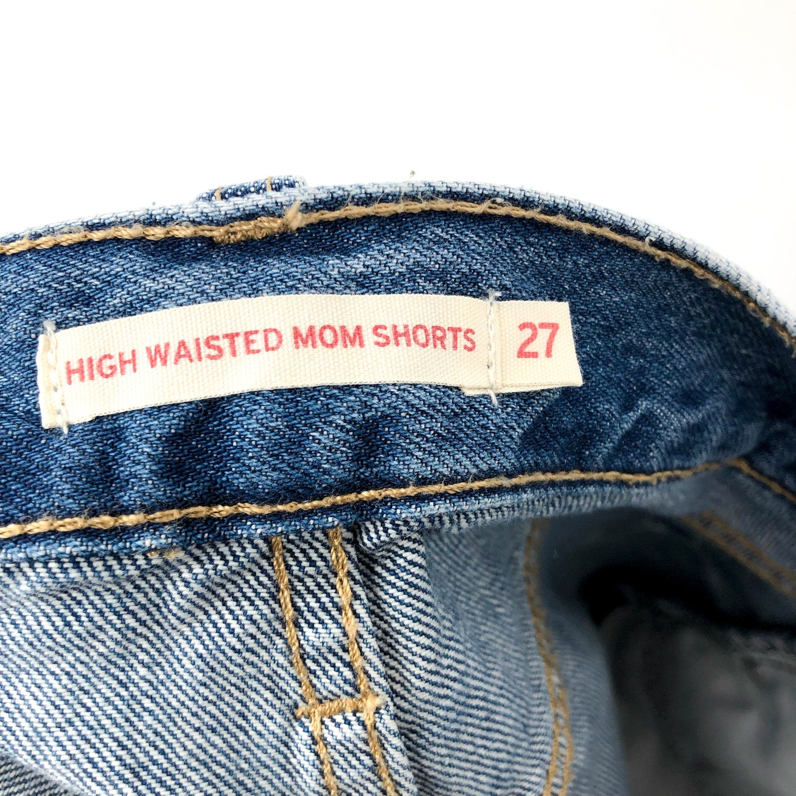 LEVI'S Women's 80s Denim Mom Shorts Size 27 US 4 You Sure Can Blue A46950003 NWT