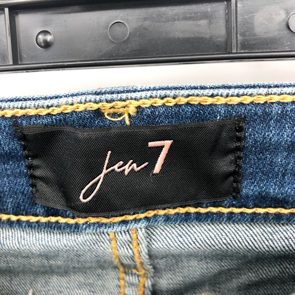 JEN7 Women's High Rise Slim Straight Jeans Size 6 Classic Medium Blue NWT
