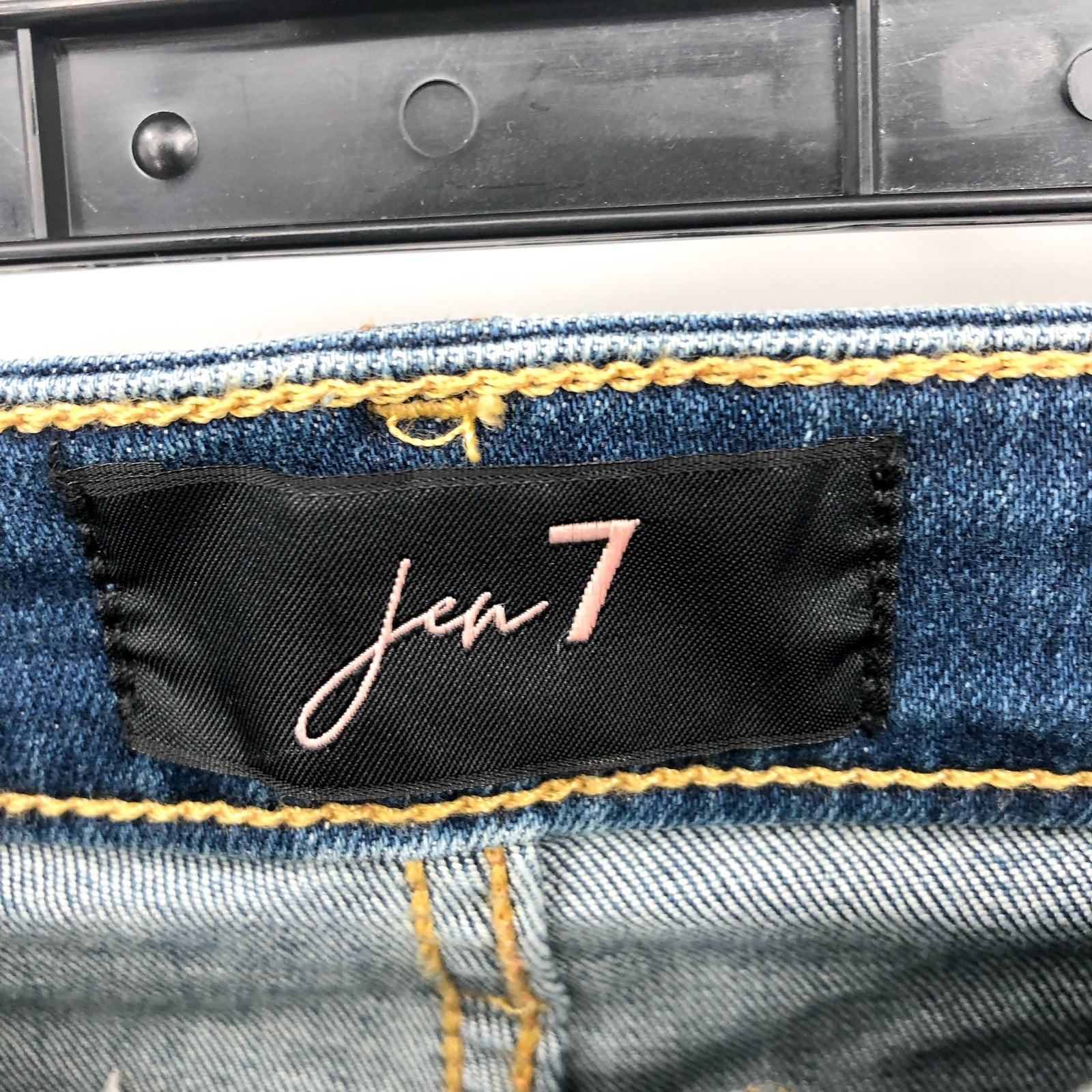 JEN7 Women's High Rise Slim Straight Jeans Size 6 Classic Medium Blue NWT